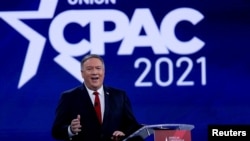 마이크 폼페오 전 미국 국무장관이 지난 2월 플로리다주 올랜도에서 열린 보수정치행동회의(CPAC)에서 연설했다.