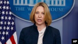 지넷 맨프라 미 국토안보부 사이버 보안 담당 부국장이 지난 2017년 12월 백악관에서 북한의 '워너 크라이' 사이버 공격에 대한 브리핑을 했다.