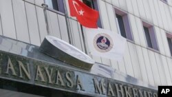 FILE - The entrance of Turkey's top judicial body, the Constitutional Court, is seen in Ankara, Turkey, 2007. The court published a ruling last week that lifted bans on online access to hundreds of news articles.