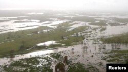 FILE - This image from video shows flooded fields on Gold Coast, Australia, Jan. 18, 2020. 