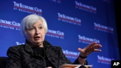 Federal Reserve Chair Janet Yellen at the Economics Club of Washington, Dec. 2, 2015.