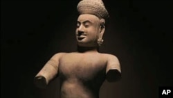 Priceless antiquities - like this statue - were looted from Koh Ker, Cambodia, and have been or are being sold, amid a growing outcry against the legality of doing so.
