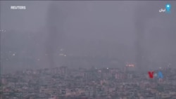 بیروت پس از حملات هوایی شبانه اسرائیل، در میان دود و آتش از خواب بیدار شد