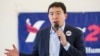 FILE - Andrew Yang, a candidate in the Democratic primaries for president, speaks at a town hall meeting in Cleveland, Feb. 24, 2019.