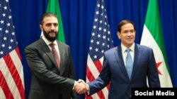 د امریکا د بهرنیو چارو وزیر مارکو روبیو او د سوریې د انتقالي حکومت مشر احمد الشرع