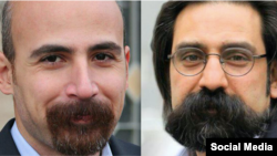 
Majzooban Noor, an Iranian news outlet covering Iran’s Gonabadi Dervish religious minority, says two of its editors, Reza Entesari, right, and Mostafa Abdi, left, have received lengthy prison terms for involvement in February anti-government protests in Tehran.