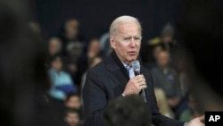 Democratic presidential candidate and former Vice President Joe Biden speaks at a campaign event in Nashua, N.H., Dec. 8, 2019.