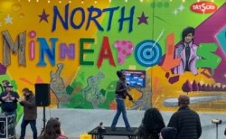 Esther Agbaje is pictured on the campaign trail as she competes for a seat in Minnesota's state legislature. (Facebook)