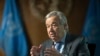 United Nations Secretary-General Antonio Guterres speaks during interview at the UN Headquarters, Jan. 20, 2022, in New York. 