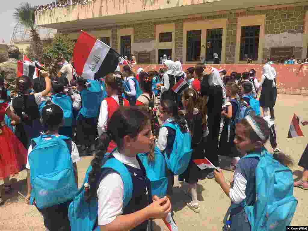 Students are seen at Belqis Elementary School (right side of Mosul), July 18, 2017.
