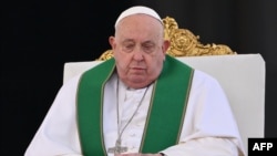 ፋይል፡ የሮማ ካቶሊክ ሊቀ ጳጳስ አባ ፍራንሲስ በቫቲካን በሚገኘው የቅዱስ ጴጥሮስ አደባባይ፣ የካቲት 2 2017 ዓ.ም.