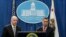 California Gov. Jerry Brown (L), accompanied by California Attorney General Xavier Becerra, listens to a question concerning remarks made U.S. Attorney General Jeff Sessions, March 7, 2018, in Sacramento, California.