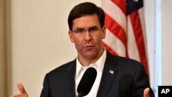 마크 에스퍼 미국 국방장관.