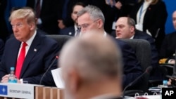 დონალდ ტრამპი პრეზიდენტობის დროს, ნატოს ლიდერთა სამიტზე. უოტფორდი, ბრიტანეთი. 4 დეკემბერი, 2019 წ. 