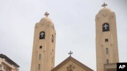 Eglise copte à Tanta, en Egypte, le 9 avril 2017.