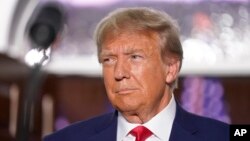 FILE - Former President Donald Trump speaks at Trump National Golf Club in Bedminster, N.J., June 13, 2023. 