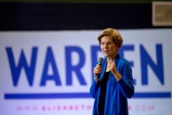 Democratic presidential candidate Elizabeth Warren speaks at a campaign stop at Nashua Community College, in Nashua, New Hampshire, Feb. 5, 2020.