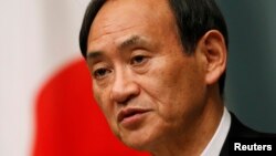 스가 요시히데 일본 관방장관 (자료사진)