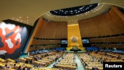 第78届联合国大会2023年9月19日的会议现场。