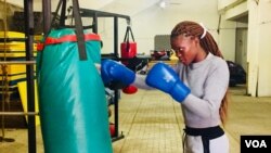 Sadie Keamogetse Kenosi became the first woman in the world to qualify for this year's Olympic Games in Tokyo, Japan. (VOA/Mqondisi Dube).