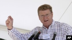 FILE - Nevada Republican Rep. Mark Amodei speaks at the 19th Annual Lake Tahoe Summit at Zephyr Cove in South Lake Tahoe, Aug. 24, 2015