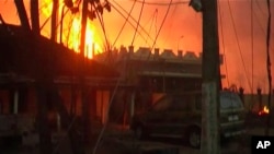 2014年6月27日印度南部安得拉邦的一处国有天然气管道爆炸起火。