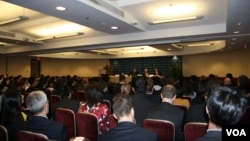 战略与国际研究中心举行钓鱼岛研讨会(美国之音钟辰芳拍摄)