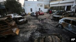 تصویری از محل پارک اتوموبیل ها در بیمارستان الاهلی. 