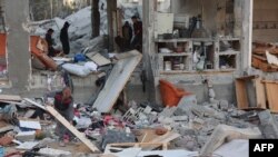 د دسمبر په ۲۷ د غزې په جبالیه کې په یو کور باندې د اسرائیل په هوایي برید کې اوښتی تاوان