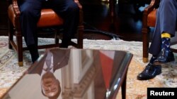 South Korean President Yoon Suk-yeol meets with Canada's Prime Minister Justin Trudeau on Parliament Hill in Ottawa