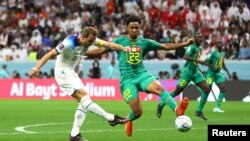 ضربۀ سهمگین هری کین، مهاجم و کپتان تیم انگلستان و بازیکن توتنهام که به گول دوم انگلستان منجر شد