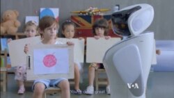 Cute Robot Provides Customer Service