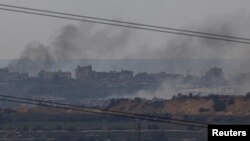 ღაზის სექტორი. ისრაელის სამხრეთ ნაწილიდან გადაღებული ფოტო. 15 იანვარი, 2024 წ.