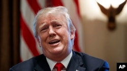 Le président Donald Trump au cours d'une réunion à la Maison Blanche, Wasington D.C., 10 janvier 2018. 