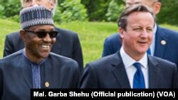 Le président nigérian Muhammadu Buhari et le Premier ministre britannique David Cameron lors du sommet du G7 à Munich, le 8 Juin 2015.