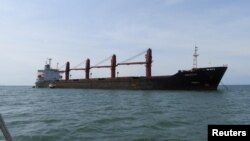 រូបភាព​ដែល​មិន​មាន​កាលបរិច្ឆេទ​នេះ​បង្ហាញ​ពី​កប៉ាល់ Wise Honest របស់​កូរ៉េខាងជើង​ដែល​ត្រូវ​បាន​សហរដ្ឋ​អាមេរិក​រឹបអូស។