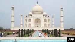 A low number of tourists are seen at Taj Mahal amid concerns over the spread of the COVID-19 novel coronavirus, in Agra, India, March 16, 2020.