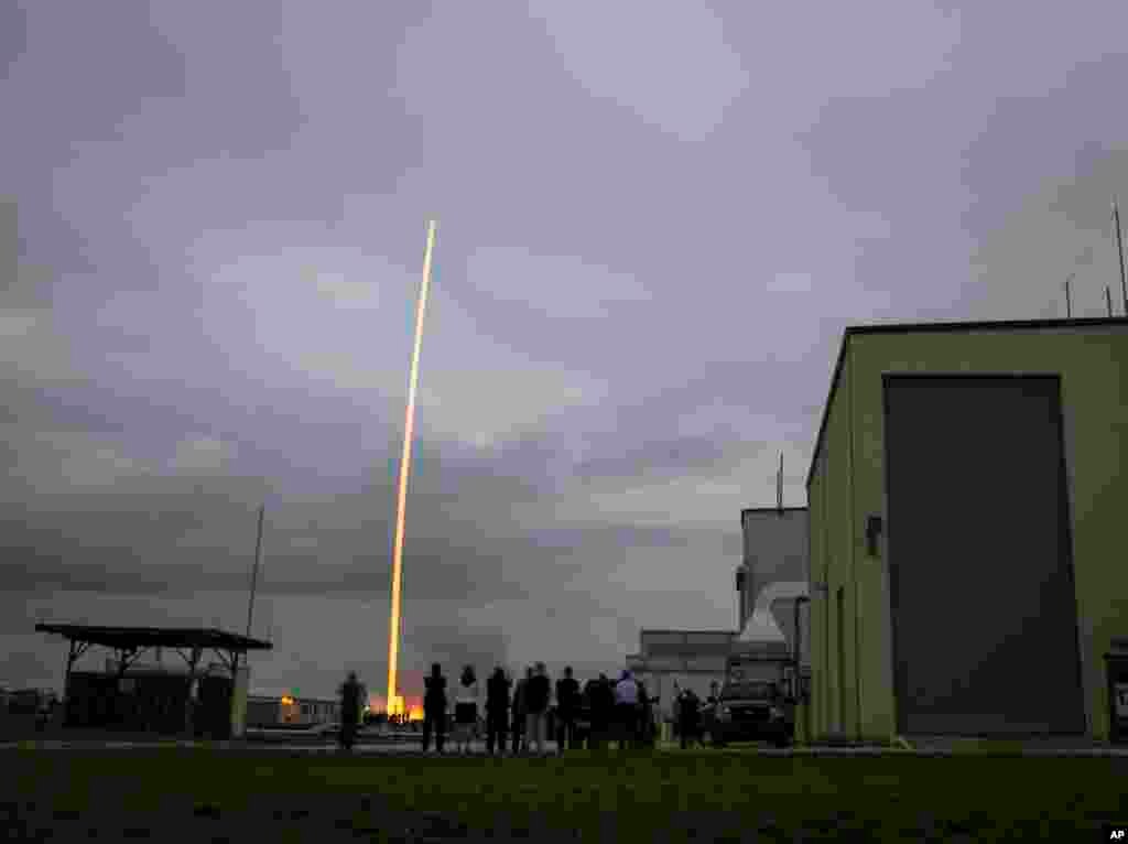 In this photo provided by NASA, the United Launch Alliance Delta 4-Heavy rocket, with NASA&rsquo;s Orion spacecraft mounted atop, lifts off from the Cape Canaveral Air Force Station, Friday, Dec. 5, 2014.