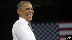 President Barack Obama speaks at a campaign event at Kent State University in Ohio, Sept. 26, 2012.