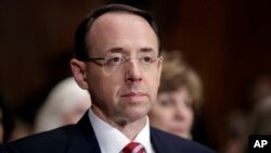 Rod Rozenstajn u Kongresu na pretresu o svojoj potvrdi na položaj zamenika sekretarar za pravosuđe, 7. marta 2017.