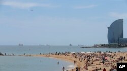 Une plage de Barcelone, le 25 mai 2016.