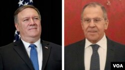 Menlu AS Mike Pompeo (kiri) menelepon Menlu Rusia Sergei Lavrov hari Senin (25/3) untuk membahas situasi di Venezuela.