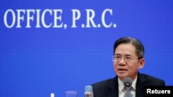 FILE - Chinese Vice Minister of Foreign Affairs Zeguang Zheng in Beijing, China, Dec. 13, 2019. 