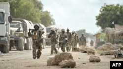 Des oldats de la force de l'Union africaine en Somalie en 2023.