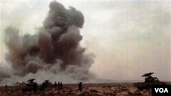 Pemimpin koalisi NATO akan meneruskan serangan militernya di Libya sampai Mioammar Gaddafi turun dari kekuasaan.