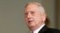 FILE - Defense Secretary Jim Mattis speaks at the Pentagon, Aug. 15, 2017. 
