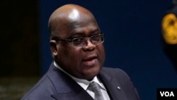 Le président congolais Felix Tshisekedi devant l'ONU à New York, le 26 septembre 2019. REUTERS/Carlo Allegri