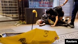 Protest over COVID-19 restrictions in mainland China, in Hong Kong