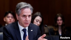 U.S. Secretary of State Blinken testifies testifies on President Biden's proposed budget request on Capitol Hill in Washington