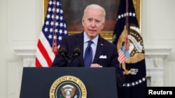 Presiden AS Joe Biden di Gedung Putih, Washington, D.C., 4 Mei 2021. (REUTERS/Jonathan Ernst)